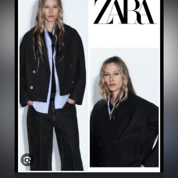 Zara soft double breasted cropped co - Picture 4 of 16